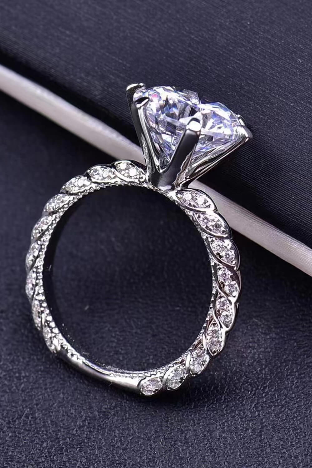 Forever Love Side Stone 5 Carat Moissanite Ring